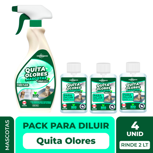 PACK Quita Olores Mascotas para Diluir (Rinde 2 LT)