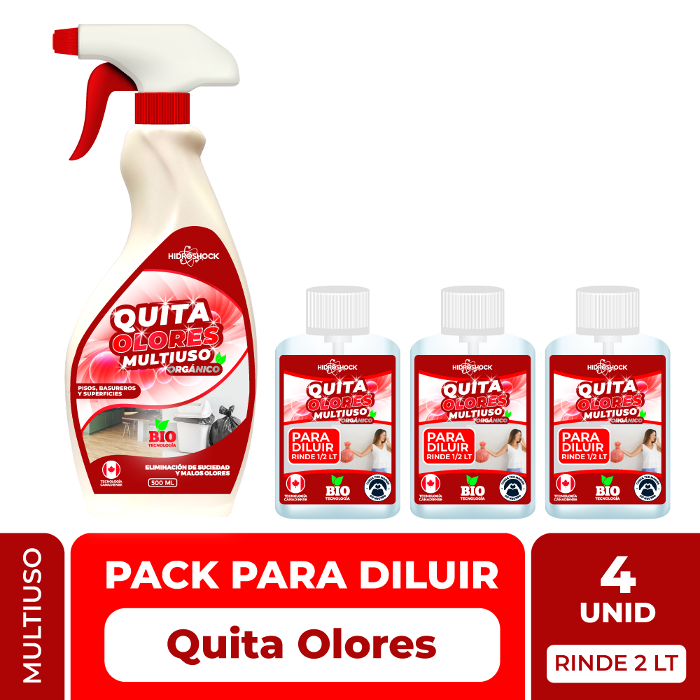 PACK Quita Olores Multiuso para Diluir (Rinde 2 LT)