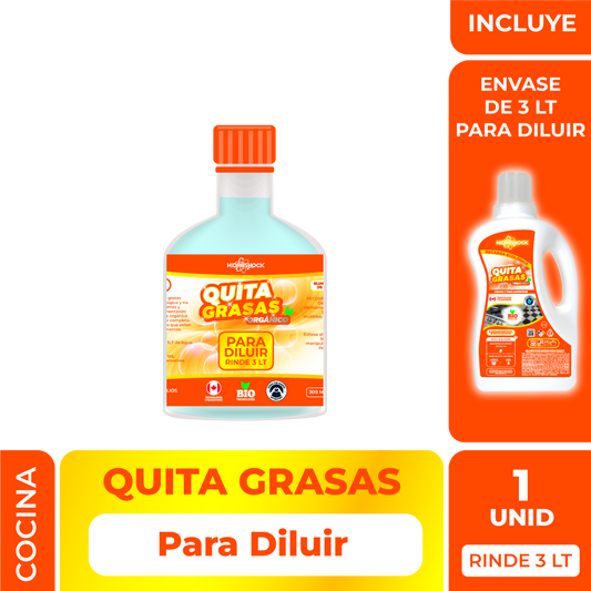 Quita Grasas Recarga rinde 3 LT (Incluye envase VACÍO de 3 LT para diluir)