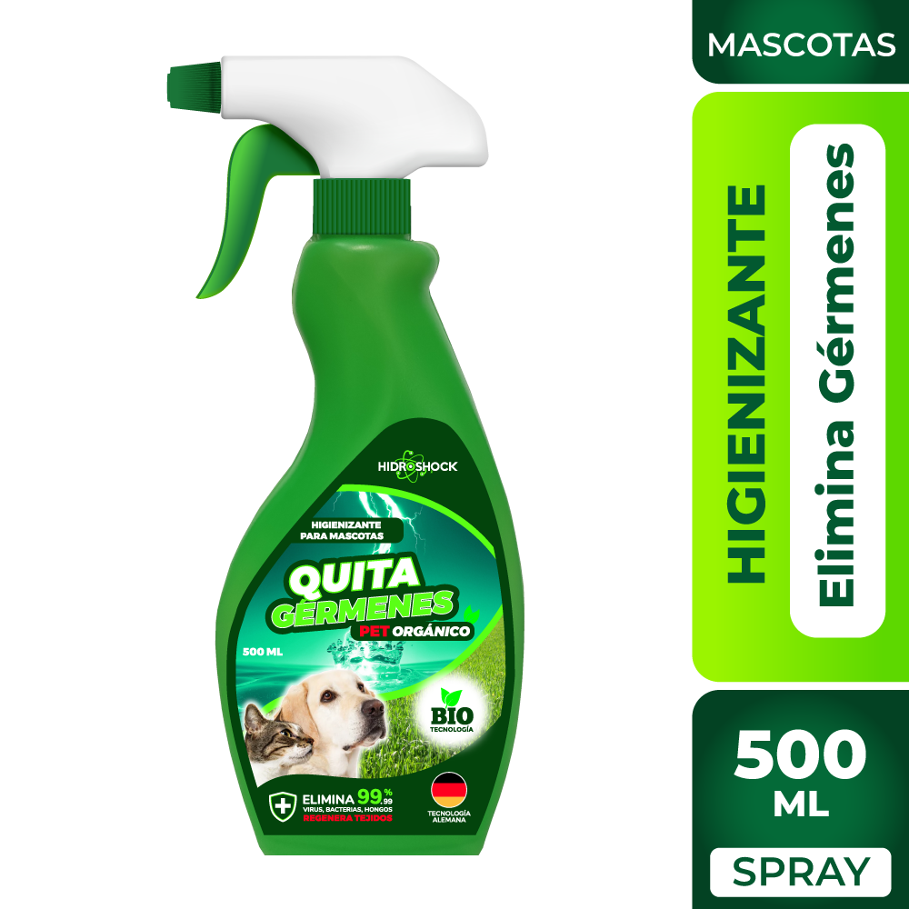 Higienizante Quita Gérmenes PET con aspersor 500 ML